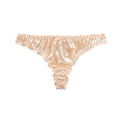 Frill Trim Satin Ice Silk Seamless No Show Underwear