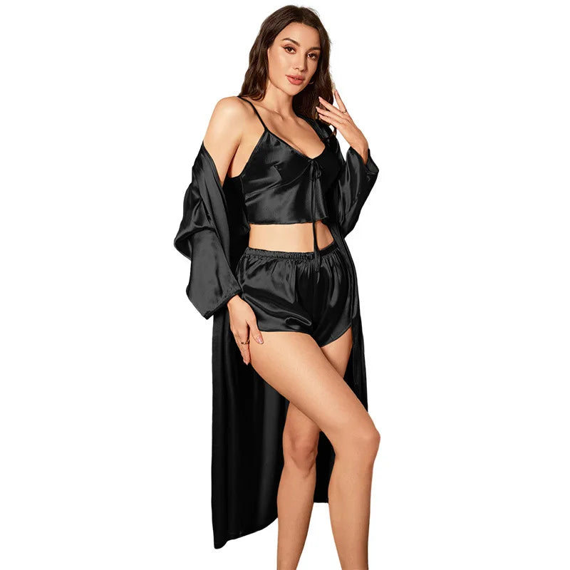 Seamless Wears™ 3PCS Sexy Satin Night Robes